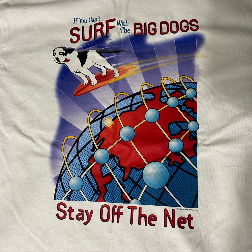 big dogs white graphic t-shirt